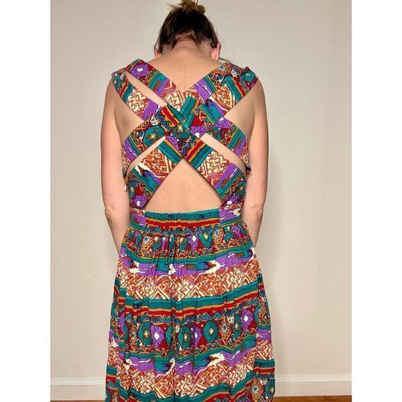 PinkMink backless mini dress; 90's print - Picture 3 of 6